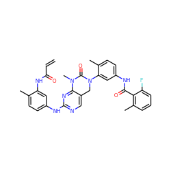 C=CC(=O)Nc1cc(Nc2ncc3c(n2)N(C)C(=O)N(c2cc(NC(=O)c4c(C)cccc4F)ccc2C)C3)ccc1C ZINC001772623600