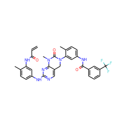 C=CC(=O)Nc1cc(Nc2ncc3c(n2)N(C)C(=O)N(c2cc(NC(=O)c4cccc(C(F)(F)F)c4)ccc2C)C3)ccc1C ZINC001772578134