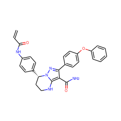 C=CC(=O)Nc1ccc([C@H]2CCNc3c(C(N)=O)c(-c4ccc(Oc5ccccc5)cc4)nn32)cc1 ZINC001772588808