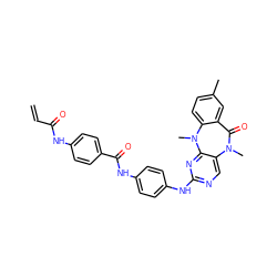 C=CC(=O)Nc1ccc(C(=O)Nc2ccc(Nc3ncc4c(n3)N(C)c3ccc(C)cc3C(=O)N4C)cc2)cc1 ZINC001772588666