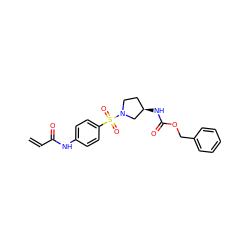 C=CC(=O)Nc1ccc(S(=O)(=O)N2CC[C@@H](NC(=O)OCc3ccccc3)C2)cc1 ZINC000084738916