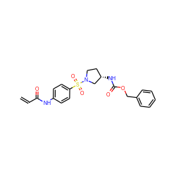 C=CC(=O)Nc1ccc(S(=O)(=O)N2CC[C@H](NC(=O)OCc3ccccc3)C2)cc1 ZINC000084739079