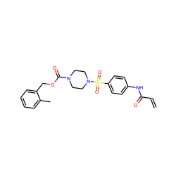 C=CC(=O)Nc1ccc(S(=O)(=O)N2CCN(C(=O)OCc3ccccc3C)CC2)cc1 ZINC000084741419