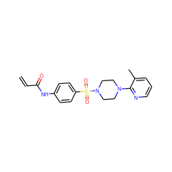 C=CC(=O)Nc1ccc(S(=O)(=O)N2CCN(c3ncccc3C)CC2)cc1 ZINC000084731048