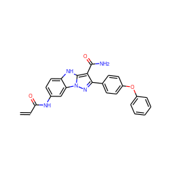 C=CC(=O)Nc1ccc2[nH]c3c(C(N)=O)c(-c4ccc(Oc5ccccc5)cc4)nn3c2c1 ZINC001772601867