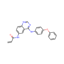 C=CC(=O)Nc1ccc2ncnc(Nc3ccc(Oc4ccccc4)cc3)c2c1 ZINC000000583067