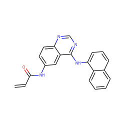 C=CC(=O)Nc1ccc2ncnc(Nc3cccc4ccccc34)c2c1 ZINC000034490527