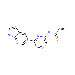 C=CC(=O)Nc1cccc(-c2cnc3[nH]ccc3c2)n1 ZINC000221042901