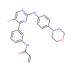 C=CC(=O)Nc1cccc(-c2nc(Nc3ccc(N4CCOCC4)cc3)ncc2Cl)c1 ZINC000146946906