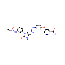 C=CC(=O)Nc1cccc(-n2c(=O)n(C)c3cnc(Nc4ccc(Oc5ccnc(C(=O)NC)c5)cc4)nc32)c1 ZINC000212111080