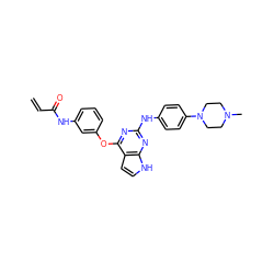 C=CC(=O)Nc1cccc(Oc2nc(Nc3ccc(N4CCN(C)CC4)cc3)nc3[nH]ccc23)c1 ZINC000206944062