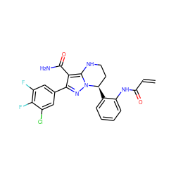 C=CC(=O)Nc1ccccc1[C@@H]1CCNc2c(C(N)=O)c(-c3cc(F)c(F)c(Cl)c3)nn21 ZINC001772645018