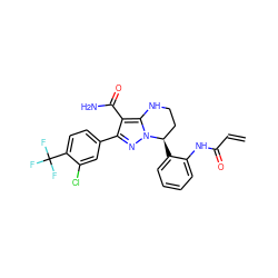 C=CC(=O)Nc1ccccc1[C@@H]1CCNc2c(C(N)=O)c(-c3ccc(C(F)(F)F)c(Cl)c3)nn21 ZINC001772570258