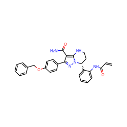 C=CC(=O)Nc1ccccc1[C@H]1CCNc2c(C(N)=O)c(-c3ccc(OCc4ccccc4)cc3)nn21 ZINC001772619843