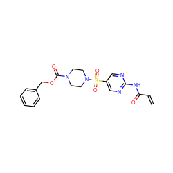 C=CC(=O)Nc1ncc(S(=O)(=O)N2CCN(C(=O)OCc3ccccc3)CC2)cn1 ZINC000084741954