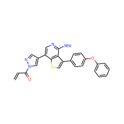 C=CC(=O)n1cc(-c2cnc(N)c3c(-c4ccc(Oc5ccccc5)cc4)csc23)cn1 ZINC000473118916