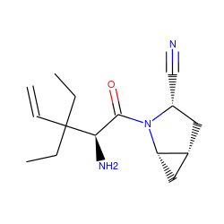 C=CC(CC)(CC)[C@H](N)C(=O)N1[C@H](C#N)C[C@@H]2C[C@@H]21 ZINC000013648733