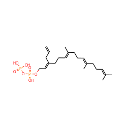 C=CC/C(=C\CO[P@@](=O)(O)OP(=O)(O)O)CC/C=C(\C)CC/C=C(\C)CCC=C(C)C ZINC000013557450