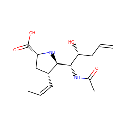 C=CC[C@@H](O)[C@H](NC(C)=O)[C@@H]1N[C@@H](C(=O)O)C[C@H]1/C=C\C ZINC000029040232