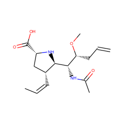 C=CC[C@@H](OC)[C@H](NC(C)=O)[C@@H]1N[C@@H](C(=O)O)C[C@H]1/C=C\C ZINC000029040240