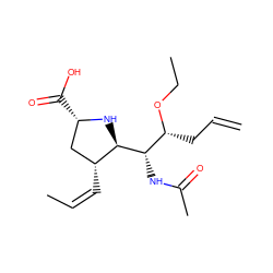 C=CC[C@@H](OCC)[C@H](NC(C)=O)[C@@H]1N[C@@H](C(=O)O)C[C@H]1/C=C\C ZINC000029040242