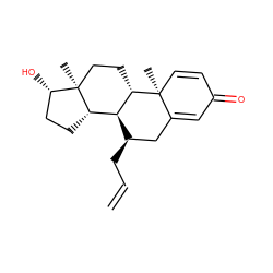 C=CC[C@@H]1CC2=CC(=O)C=C[C@]2(C)[C@H]2CC[C@]3(C)[C@@H](O)CC[C@H]3[C@@H]21 ZINC000204882286