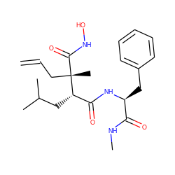 C=CC[C@](C)(C(=O)NO)[C@@H](CC(C)C)C(=O)N[C@@H](Cc1ccccc1)C(=O)NC ZINC000029232220