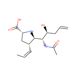 C=CC[C@H](O)[C@H](NC(C)=O)[C@@H]1N[C@@H](C(=O)O)C[C@H]1/C=C\C ZINC000029040234