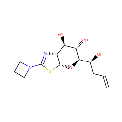 C=CC[C@H](O)[C@H]1O[C@@H]2SC(N3CCC3)=N[C@@H]2[C@@H](O)[C@@H]1O ZINC000167899308