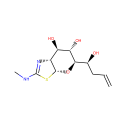 C=CC[C@H](O)[C@H]1O[C@@H]2SC(NC)=N[C@@H]2[C@@H](O)[C@@H]1O ZINC000167274422