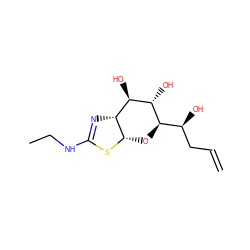 C=CC[C@H](O)[C@H]1O[C@@H]2SC(NCC)=N[C@@H]2[C@@H](O)[C@@H]1O ZINC000166843636