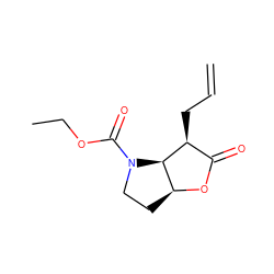 C=CC[C@H]1C(=O)O[C@H]2CCN(C(=O)OCC)[C@H]21 ZINC000027305225