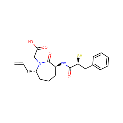 C=CC[C@H]1CCC[C@H](NC(=O)[C@@H](S)Cc2ccccc2)C(=O)N1CC(=O)O ZINC000011688417