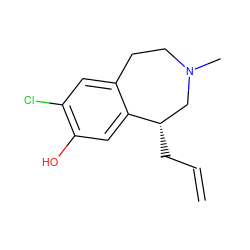 C=CC[C@H]1CN(C)CCc2cc(Cl)c(O)cc21 ZINC000027321547