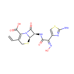 C=CC1=C(C(=O)O)N2C(=O)[C@@H](NC(=O)/C(=N\O)c3csc(N)n3)[C@H]2SC1 ZINC000003927198