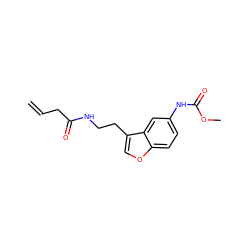 C=CCC(=O)NCCc1coc2ccc(NC(=O)OC)cc12 ZINC000040954446