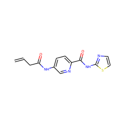 C=CCC(=O)Nc1ccc(C(=O)Nc2nccs2)nc1 ZINC000028351051