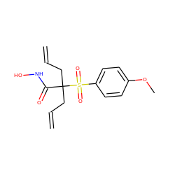 C=CCC(CC=C)(C(=O)NO)S(=O)(=O)c1ccc(OC)cc1 ZINC000013520774