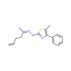 C=CCC/C(C)=N\Nc1nc(-c2ccccc2)c(C)s1 ZINC000169330806