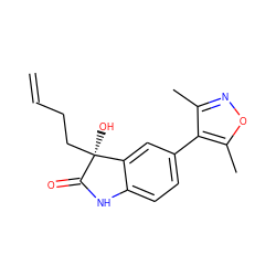 C=CCC[C@]1(O)C(=O)Nc2ccc(-c3c(C)noc3C)cc21 ZINC000219534706