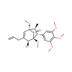 C=CCC1=C[C@@]2(OC)[C@@H](C)[C@H](c3cc(OC)c(OC)c(OC)c3)[C@](OC)([C@H]1O)[C@H]2O ZINC000101299597