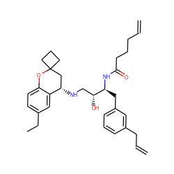 C=CCCCC(=O)N[C@@H](Cc1cccc(CC=C)c1)[C@H](O)CN[C@H]1CC2(CCC2)Oc2ccc(CC)cc21 ZINC000096273411