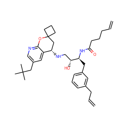 C=CCCCC(=O)N[C@@H](Cc1cccc(CC=C)c1)[C@H](O)CN[C@H]1CC2(CCC2)Oc2ncc(CC(C)(C)C)cc21 ZINC000096273409