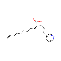 C=CCCCCCCC[C@H]1C(=O)O[C@@H]1CCc1cccnc1 ZINC000073219189