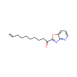 C=CCCCCCCCC(=O)c1nc2ncccc2o1 ZINC000038877920