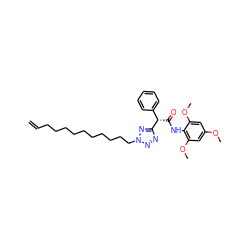 C=CCCCCCCCCCCn1nnc([C@@H](C(=O)Nc2c(OC)cc(OC)cc2OC)c2ccccc2)n1 ZINC000013756386