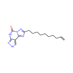 C=CCCCCCCCCc1nc2c3c[nH]nc3[nH]c(=O)n2n1 ZINC001772648610