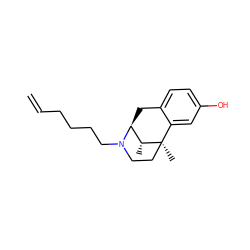 C=CCCCCN1CC[C@]2(C)c3cc(O)ccc3C[C@H]1[C@H]2C ZINC000013835873