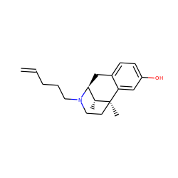 C=CCCCN1CC[C@]2(C)c3cc(O)ccc3C[C@H]1[C@H]2C ZINC000013835872