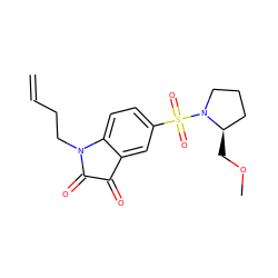 C=CCCN1C(=O)C(=O)c2cc(S(=O)(=O)N3CCC[C@H]3COC)ccc21 ZINC000040874508